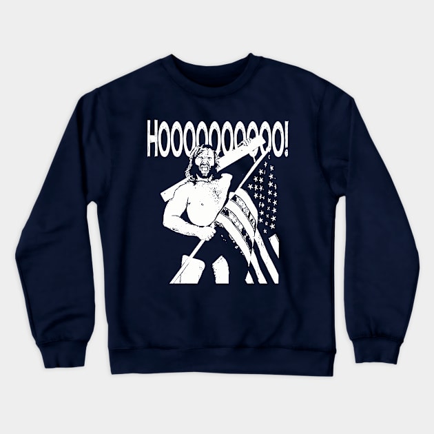 Hacksaw White Crewneck Sweatshirt by BradyRain